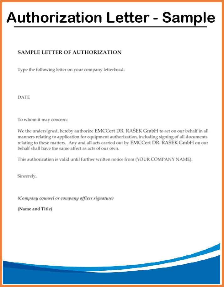 How To Write A Authorization Letter Sample