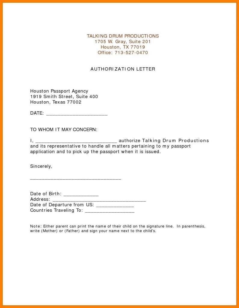 Letter Of Authorization To Collect Cheque