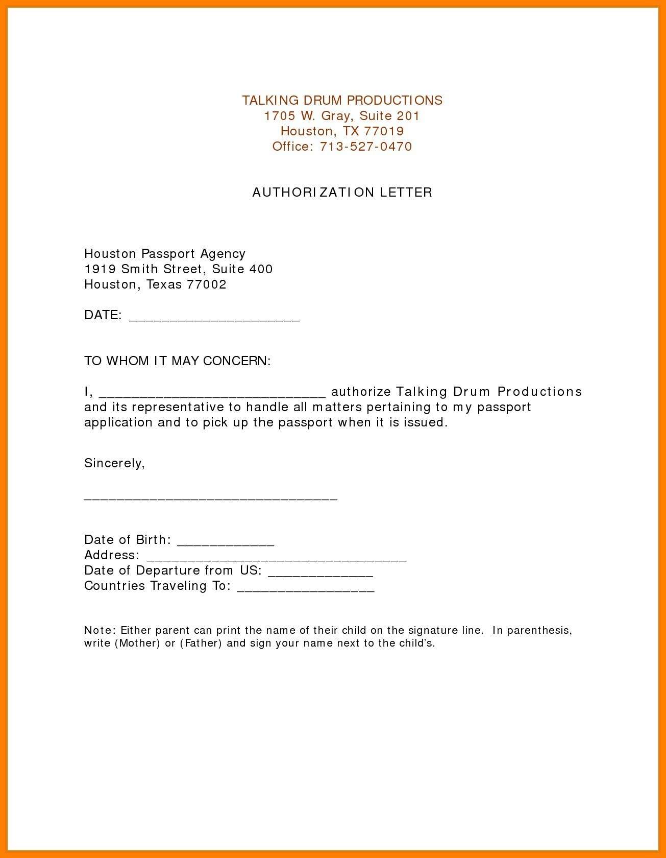 9 Interesting Authorization Letter Template Examples