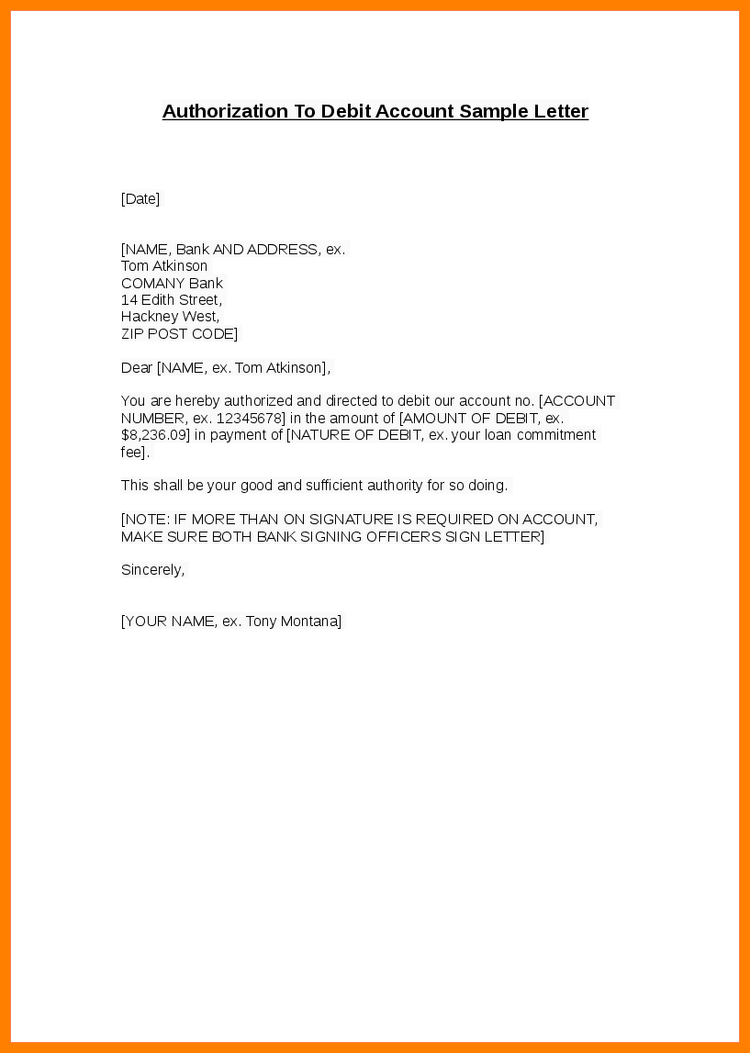 Free Download Authorization Letter to Bank Templates | Authorization Letter