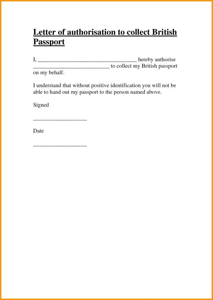 Printable Authorization Letter To Pick Up Sample Authorization Letter