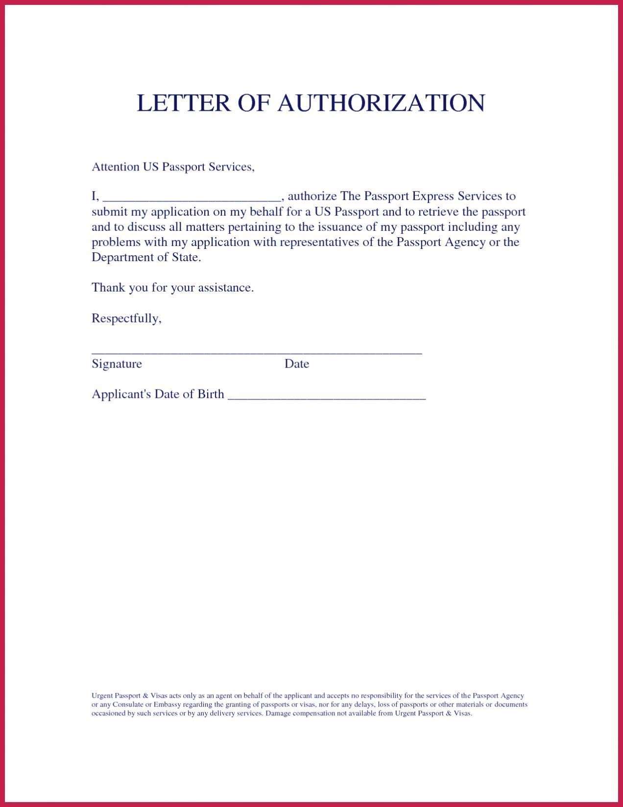 Ups Letter Of Authorization Template 7369