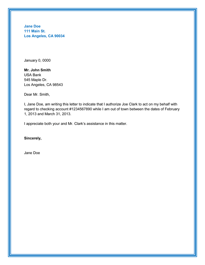 How To Write Authorization Letter With Writing Tips And Example 0558