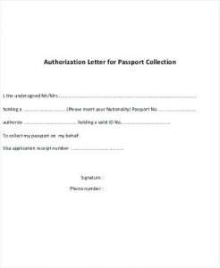 Sample of Authorization Letter for Collecting Documents Template