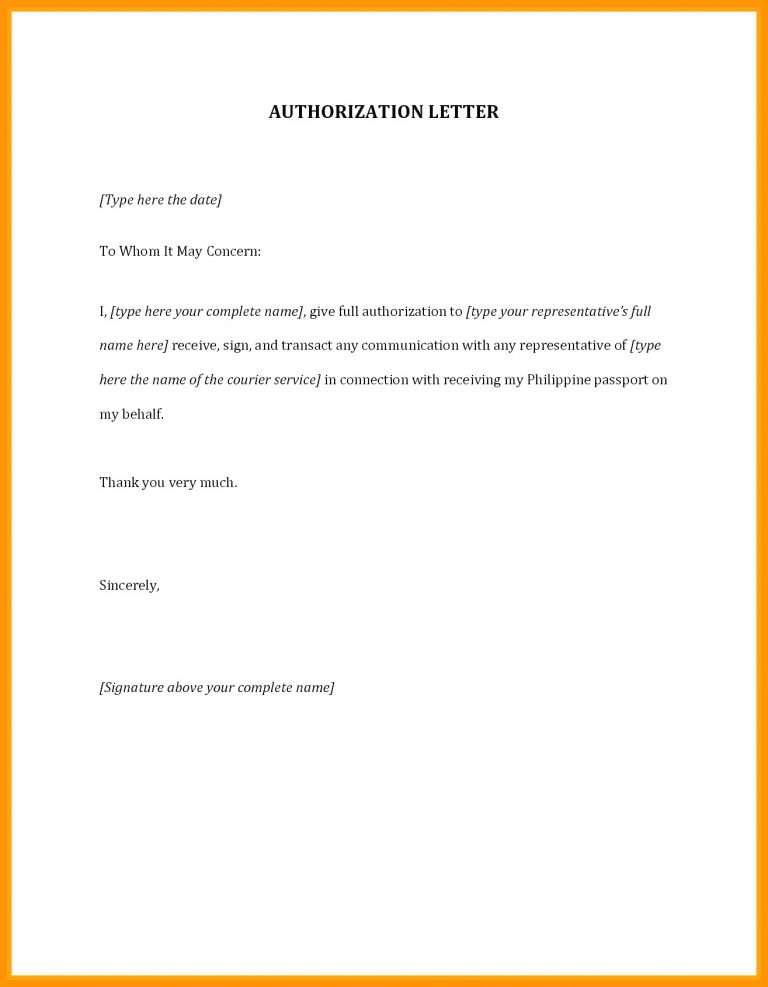 How to Write Authorization Letter With Writing Tips ...